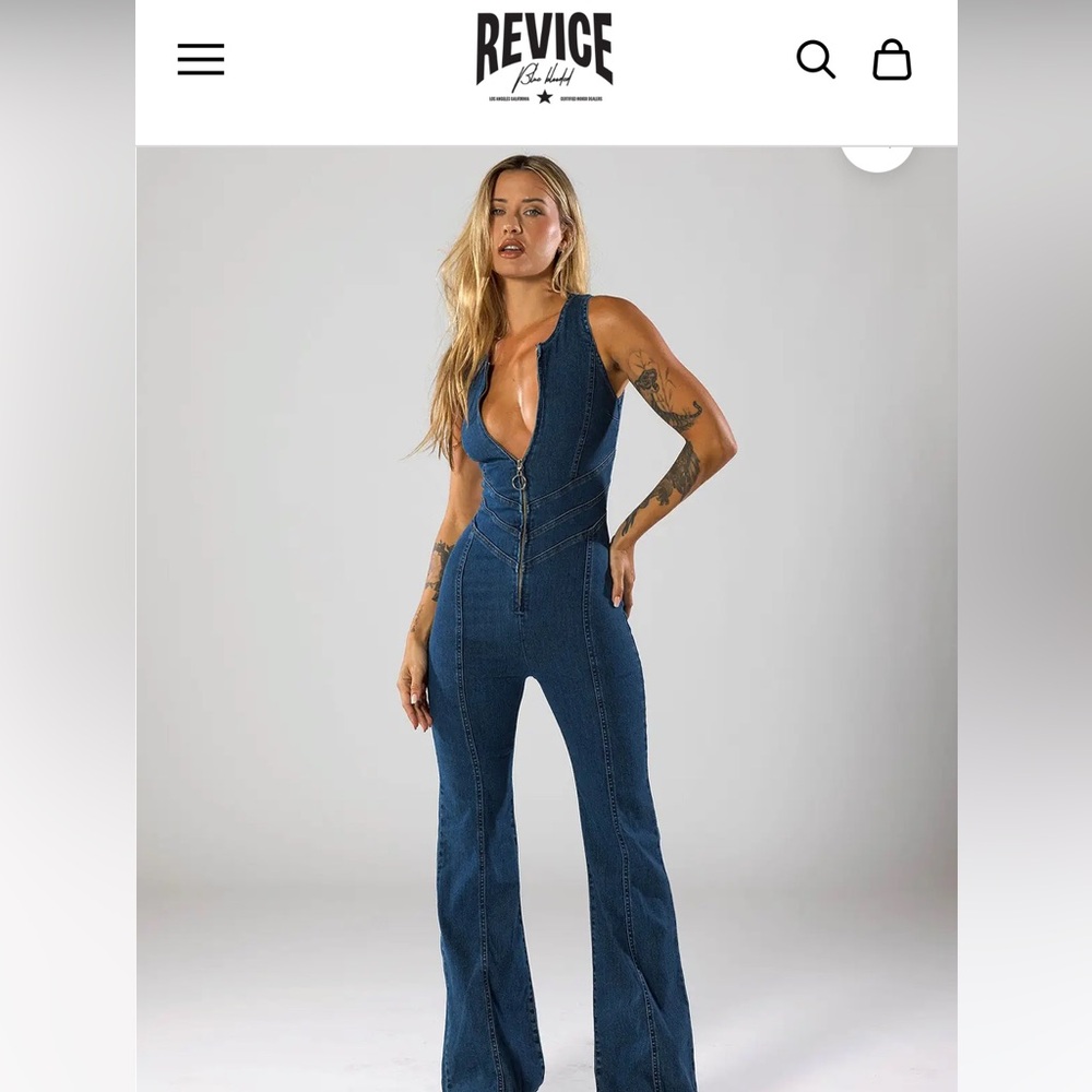REVICE Blue Denim Jumpsuit